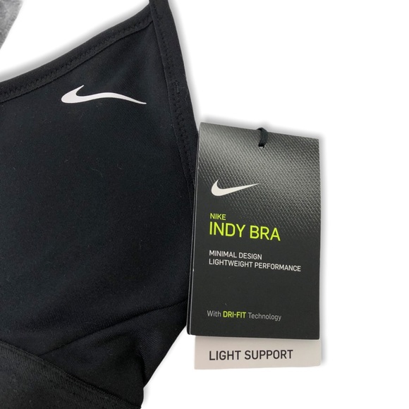 Nike Black Indy Lightweight Dri Fit Sports Bra - Picture 4 of 9